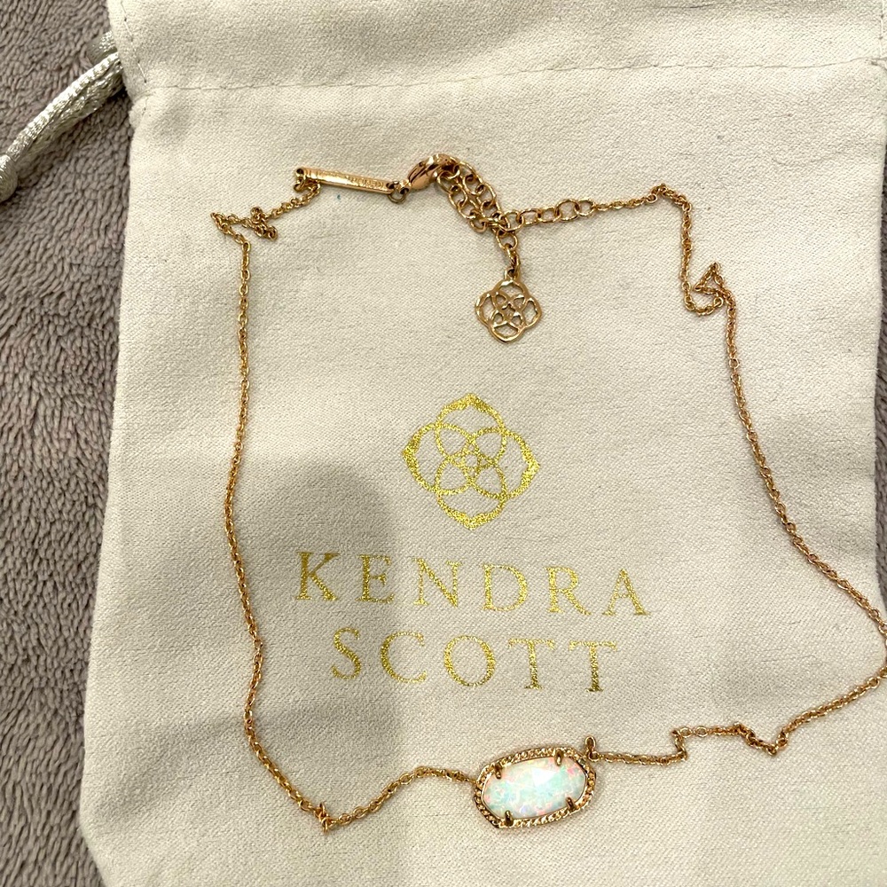 Gold plated opal necklace